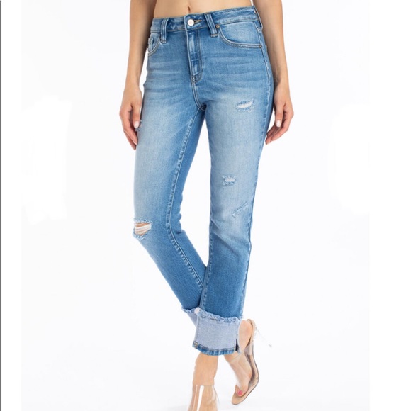 KANCAN Light Washed Distressed Jeans - Picture 2 of 5